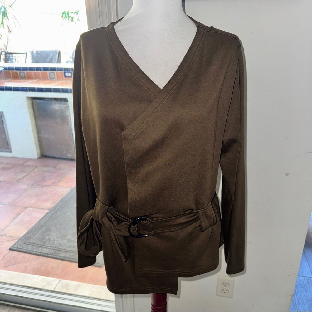Peruvian Connection Pima Cotton Belted Jacket - Picture 2 of 4